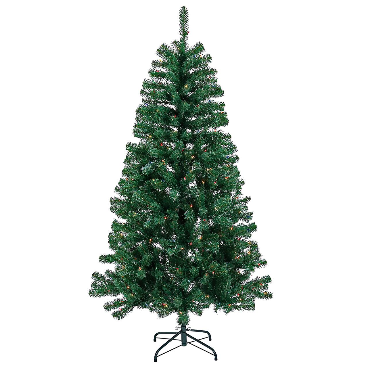 6ft. Pre-Lit Acacia Artificial Christmas Tree, Multicolor Lights